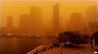 Tormenta de polvo en Sidney