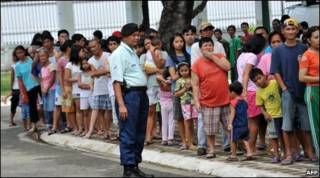 Fila no Palácio presidencial