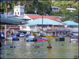 Lụt ở Fagatogo, Samoa thuộc Mỹ