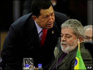 Lula da Silva y Chavez