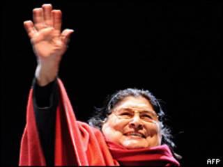 A cantora Mercedes Sosa