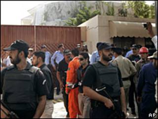 Seguridad ante el edificio de la ONU en Islamabad