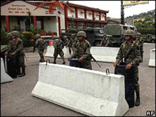 Arredores da embaixada brasileira em Tegucigalpa