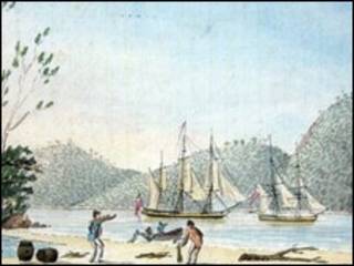 Dibujo de naves antiguas