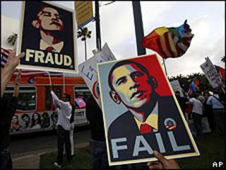 Protesta gay contra las políticas de Obama