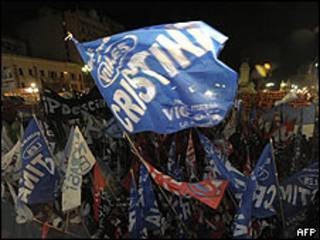 Celebraciones tras la sanción de la ley de medios
