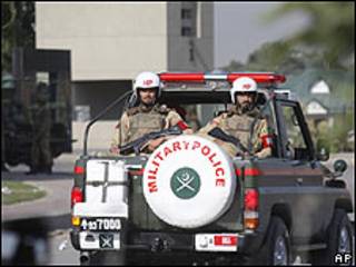 Policía militar en Rawalpindi