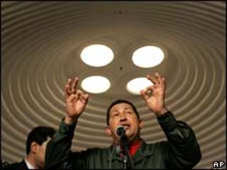 O presidente da Venezuela, Hugo Chávez. Foto AP
