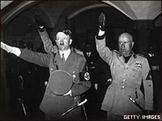 Hitler y Mussoli