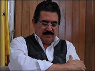 O presidente deposto de Honduras, Manuel Zelaya. Foto AFP
