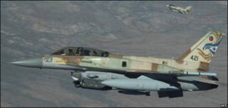 F-16 de la Fuerza Aérea israelí en ejercicios militares en EE.UU.