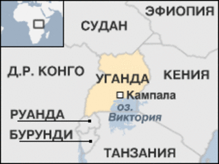 Карта Уганды