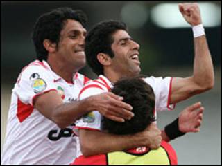مجتبی زارعی زننده گل اول پرسپولیس - عکس از خبرگزاری فارس