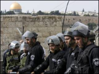پلیس اسرائیل در نزدیکی مسجد الاقصی