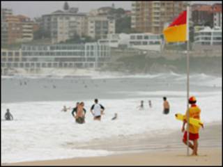 Praia de Bondi em Sydney, Austrália