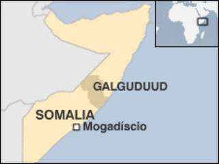 Mapa da região de Galguduud