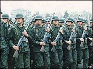 Soldados chilenos durante el régimen militar