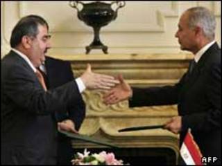وزرای خارجه مصر و عراق در قاهره