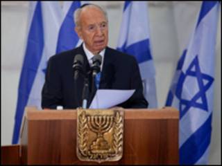 O presidente de Israel, Shimon Peres