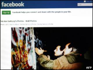 Página de Facebook de Sarkozy