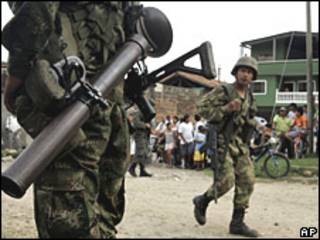 Soldados del ejército colombiano