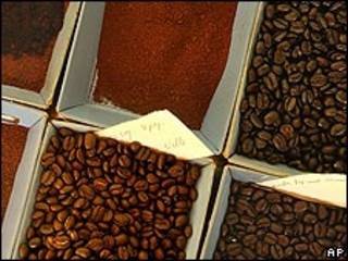 Granos de café. Foto de archivo