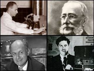 Humberto Fernández Morán, Carlos J. Finlay, Manuel Elkin Patarroyo y Guillermo González Camarena