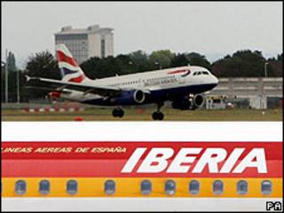 Aviones de Iberia y British Airways