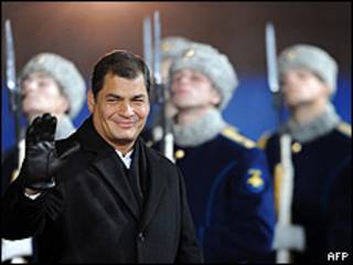 Visita de Rafael Correa a Rusia en octubre de 2009