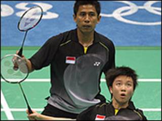 Pasangan ganda campuran Nova Widianto/Lilyana Natsir