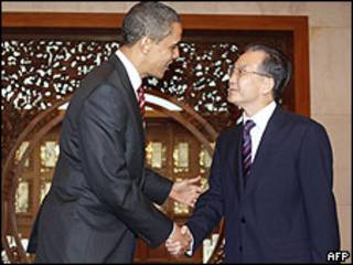 Barack Obama y Wen Jiabao