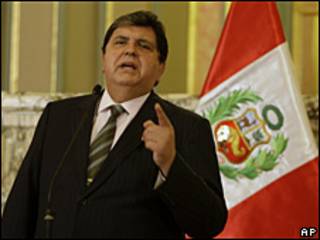 Alan García, presidente de Perú