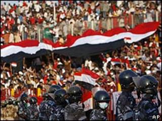 جماهير مصرية في ملعب المريخ
