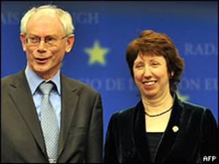 Herman Van Rompuy y Catherine Ashton