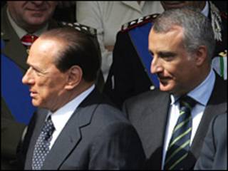 Presidente de Italia, Silvio Berlusconi, y el presidente de la región del Lazio, Piero Marrazzo, en foto de junio de 2007