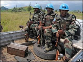 Soldados das forças da ONU na República Democrática do Congo (AFP)
