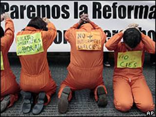 Protesta por Ley de Extranjería.