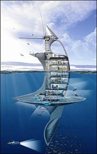 Projeto do SeaOrbiter (Foto: Jacques Rougerie Architect/Divulgação)