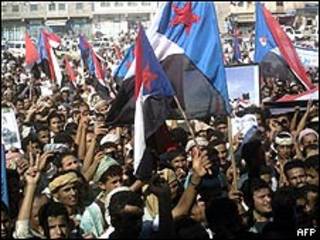 تظاهرات در جنوب بمن