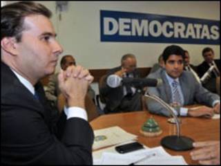 O líder do Democratas, Ronaldo Caiado, durante reunião do DEM. Foto José Cruz/ABr