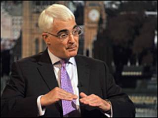 Alistair Darling, ministro de Economía del Reino Unido.