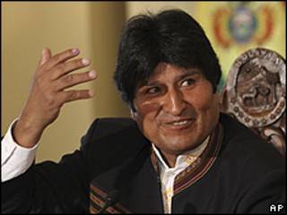 Evo Morales durante entrevista nesta segunda-feira