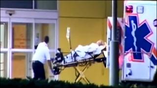 Imagem de TV mostra mulher dando entrada em hospital