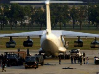 El avión de carga fue detenido el sábado en el aeropuerto de Bangkok