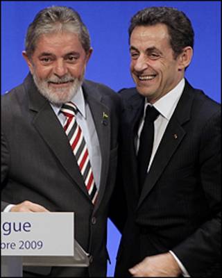 O presidente Lula e o líder francês, Nicolas Sarkozy, em Copenhague