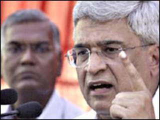 प्रकाश करात और डी राजा
