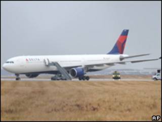Avión de Northwest en Detroit