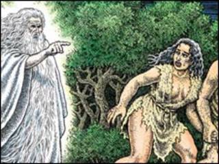 Imágen del Génesis de Robert Crumb.