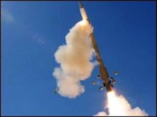 запуск американской ракеты "Пэтриот"