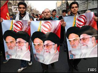 تظاهرات هواداران حکومت در تهران